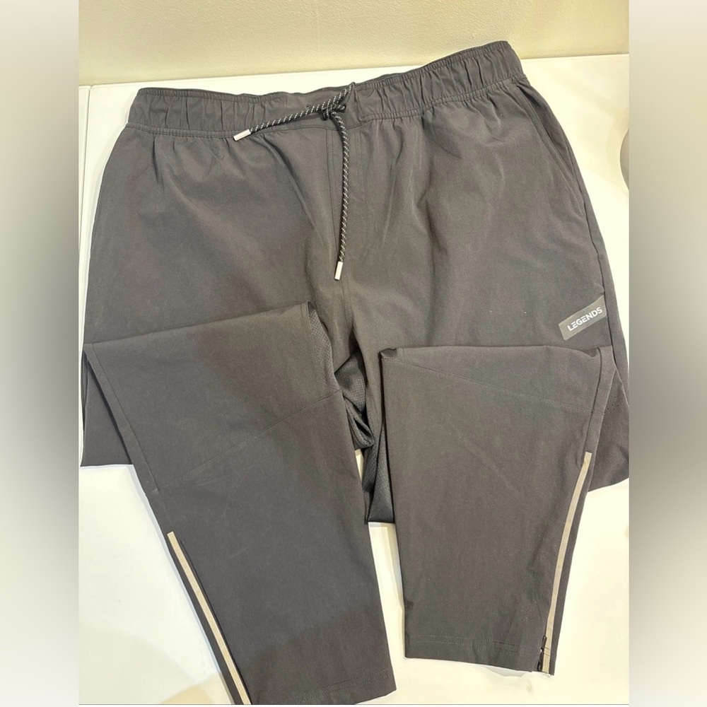 Men’s Legends Aviation Jogger Drawstring Black Athleisure Sz XXL